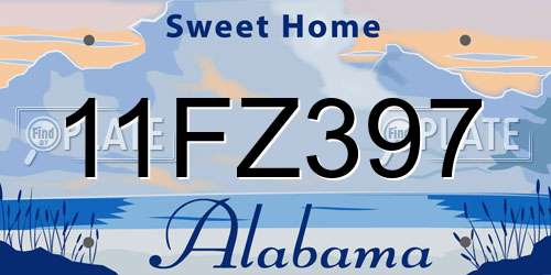 11FZ397 Alabama License Plate