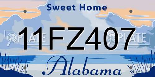11FZ407 Alabama License Plate