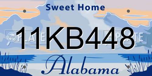 11KB448 Alabama License Plate