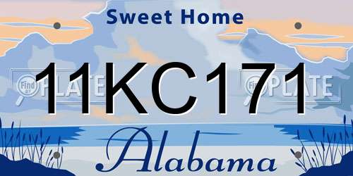 11KC171 Alabama License Plate