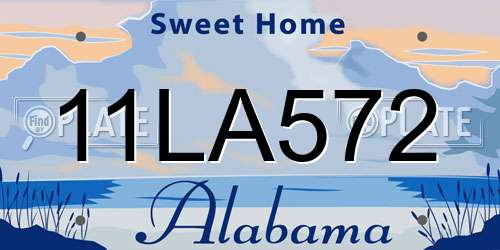 11LA572 Alabama License Plate