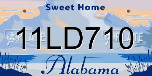 11LD710 Alabama License Plate