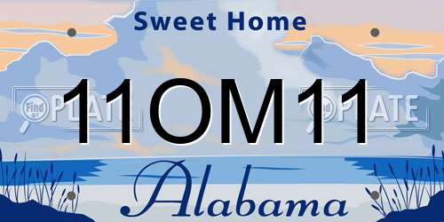 11OM11 Alabama License Plate
