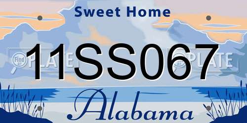 11SS067 Alabama License Plate