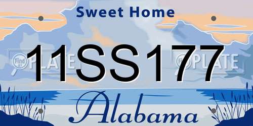 11SS177 Alabama License Plate