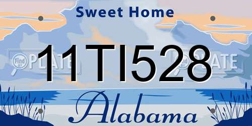 11TI528 Alabama License Plate