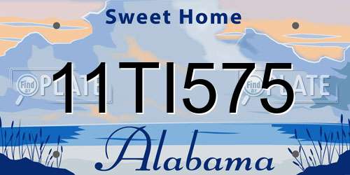 11TI575 Alabama License Plate