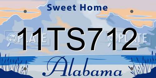 11TS712 Alabama License Plate