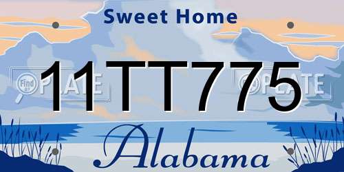 11TT775 Alabama License Plate