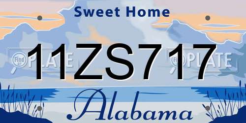 11ZS717 Alabama License Plate