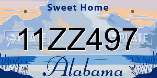 11ZZ497 Alabama License Plate