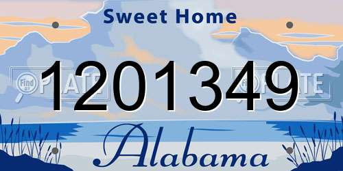 1201349 Alabama License Plate