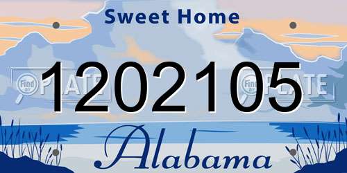 1202105 Alabama License Plate