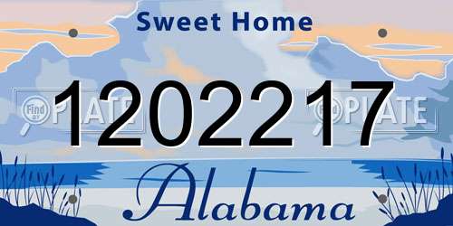 1202217 Alabama License Plate