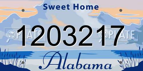 1203217 Alabama License Plate