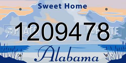1209478 Alabama License Plate