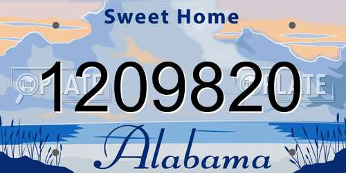 1209820 Alabama License Plate