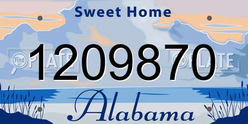 1209870 Alabama License Plate