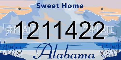 1211422 Alabama License Plate