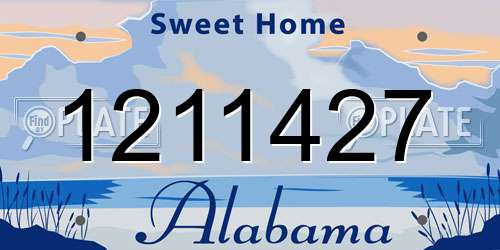 1211427 Alabama License Plate