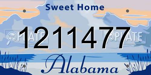 1211477 Alabama License Plate