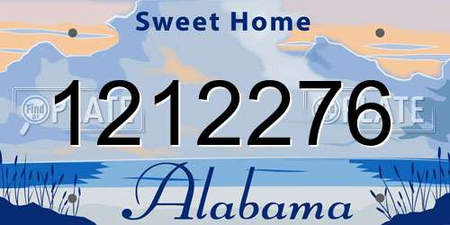 1212276 Alabama License Plate