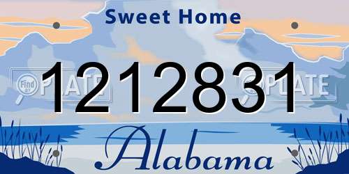 1212831 Alabama License Plate