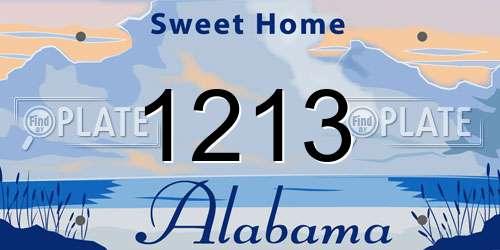 1213 Alabama License Plate