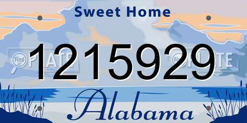 1215929 Alabama License Plate