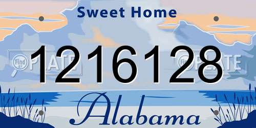 1216128 Alabama License Plate