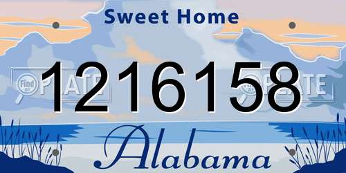 1216158 Alabama License Plate