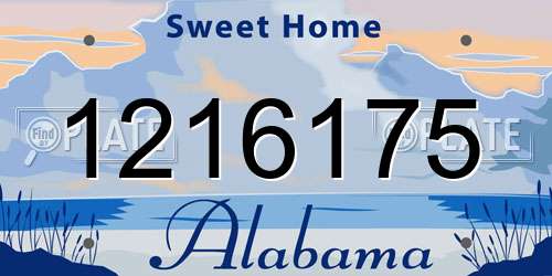 1216175 Alabama License Plate