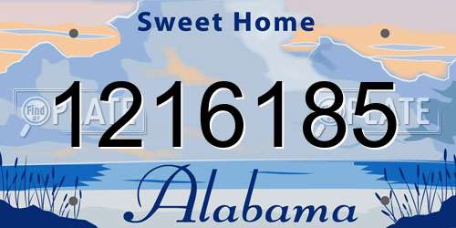 1216185 Alabama License Plate