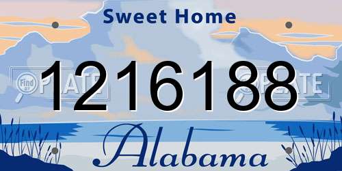 1216188 Alabama License Plate