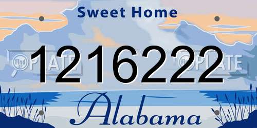 1216222 Alabama License Plate