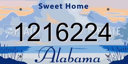1216224 Alabama License Plate
