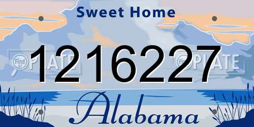 1216227 Alabama License Plate