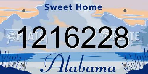 1216228 Alabama License Plate