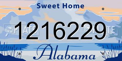 1216229 Alabama License Plate