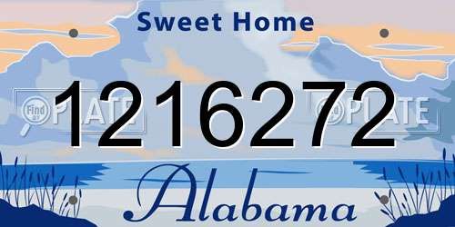 1216272 Alabama License Plate