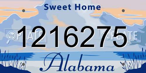 1216275 Alabama License Plate