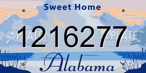 1216277 Alabama License Plate