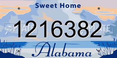 1216382 Alabama License Plate