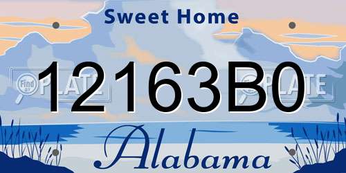 12163B0 Alabama License Plate