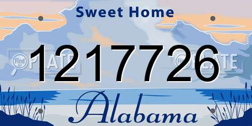 1217726 Alabama License Plate