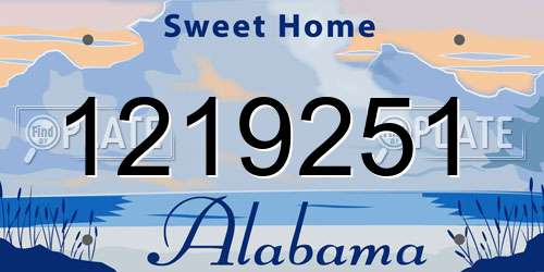 1219251 Alabama License Plate