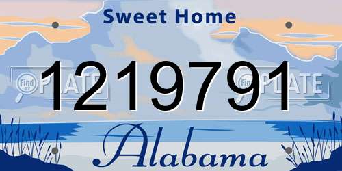 1219791 Alabama License Plate