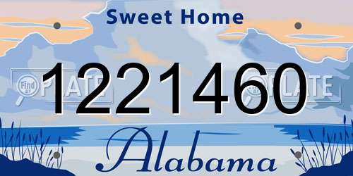 1221460 Alabama License Plate