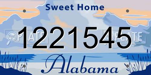 1221545 Alabama License Plate