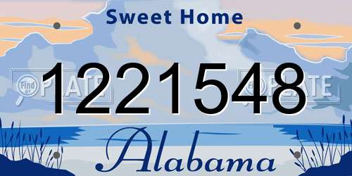 1221548 Alabama License Plate